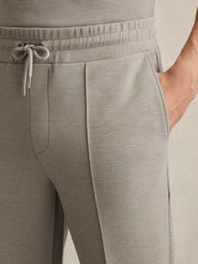 Reiss | Drawstring Jersey Joggers in Taupe