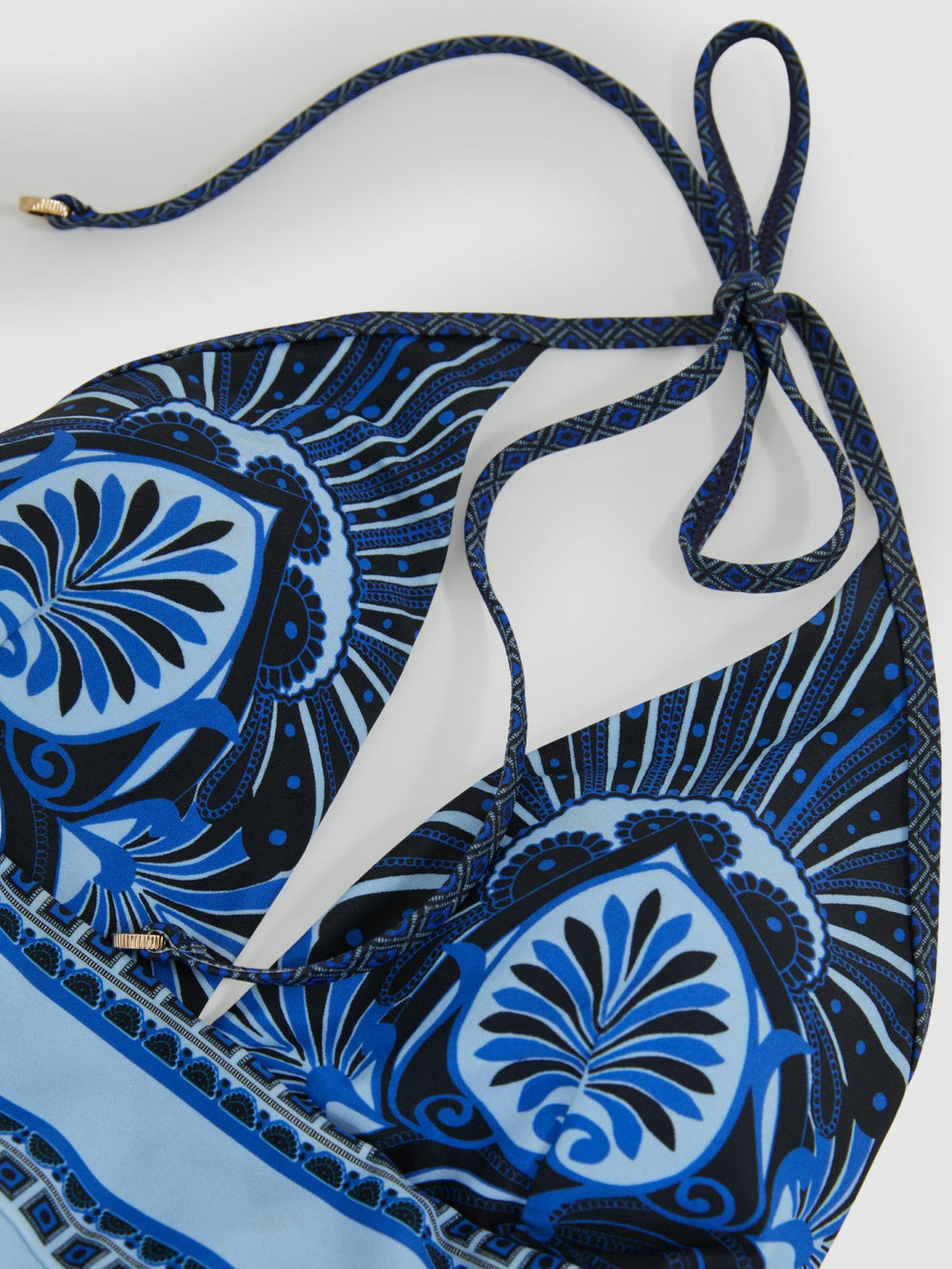 Reiss | Halterneck Printed Swimsuit in Blue