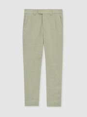 Reiss | Linen Suit Shorts in Apple