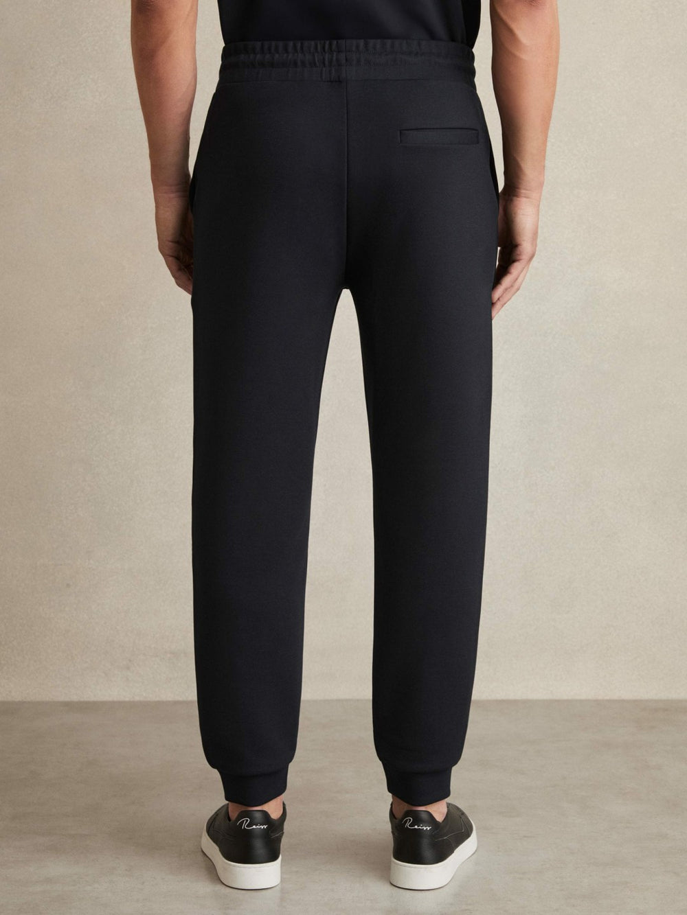 Reiss | Drawstring Jersey Joggers in Navy Blue