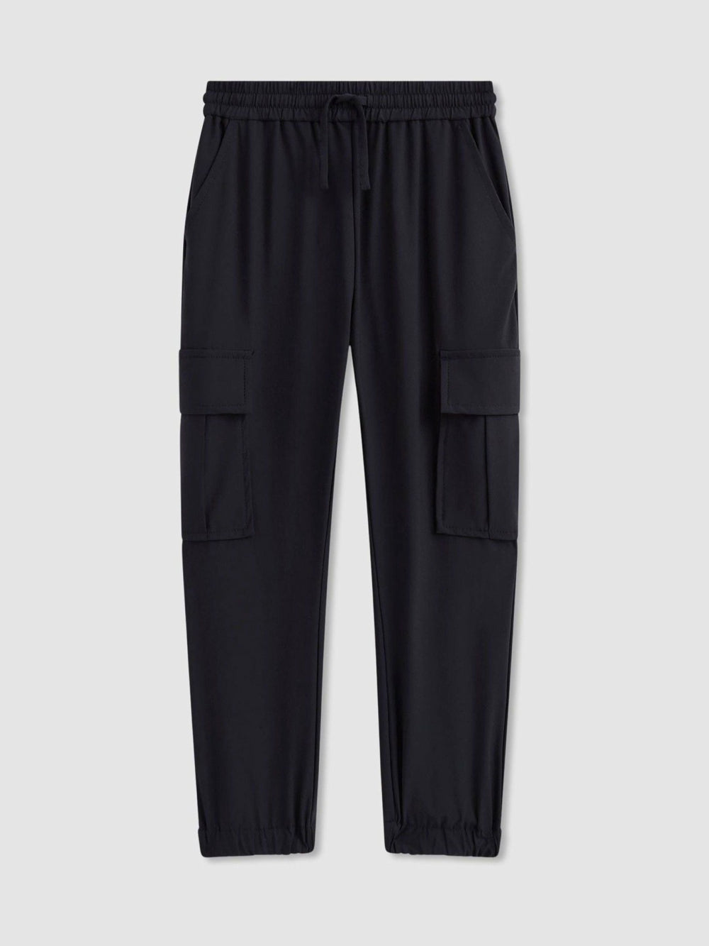 Reiss | 9-14 yrs Technical Drawstring Cuffed Cargo Trousers in Navy