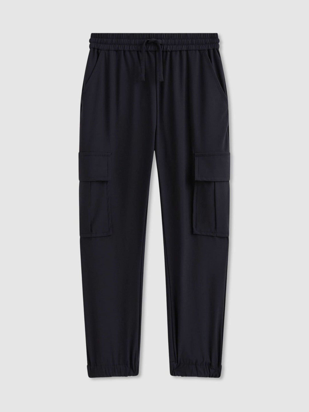 Reiss | 3-9 yrs Technical Drawstring Cuffed Cargo Trousers in Navy