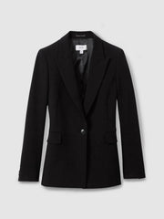 Reiss | Tailored Single Breasted Suit Blazer in Black