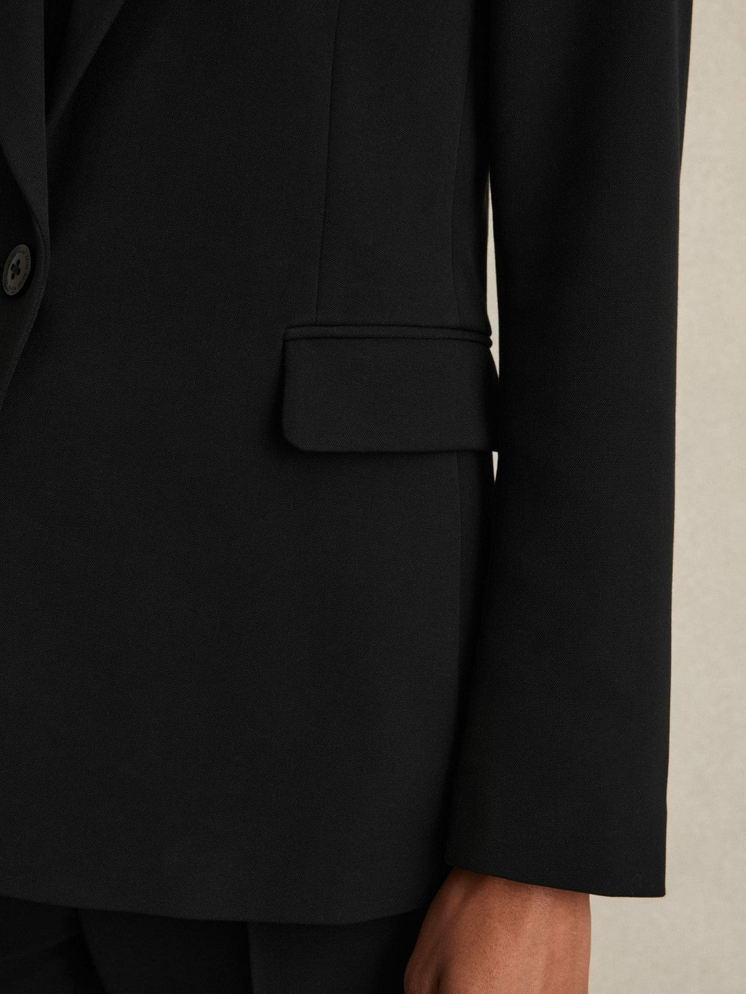 Reiss | Tailored Single Breasted Suit Blazer in Black