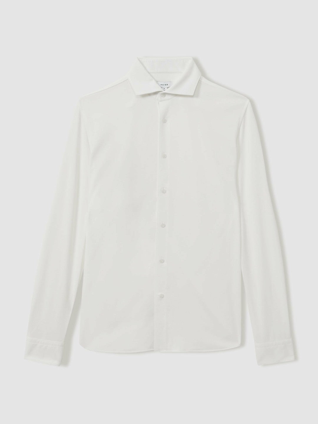 Reiss | Modal Blend Cutaway Collar Shirt in White