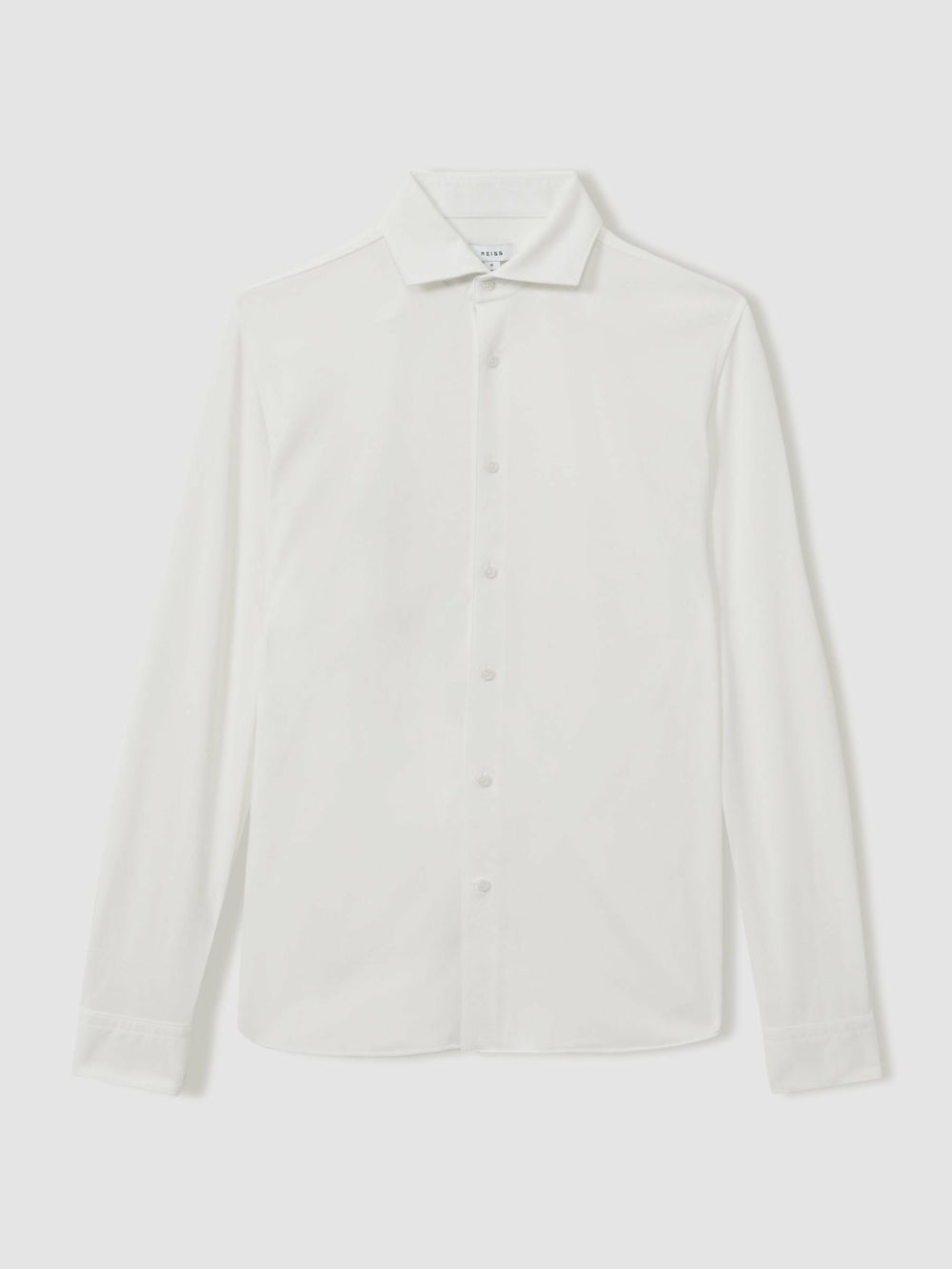 Reiss | Modal Blend Cutaway Collar Shirt in White