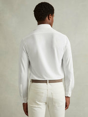 Reiss | Modal Blend Cutaway Collar Shirt in White