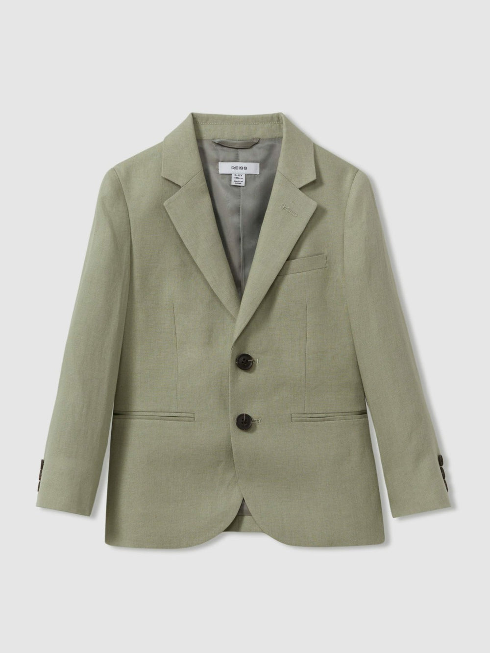 Reiss | 9-13 yrs Linen Single Breasted Blazer in Apple