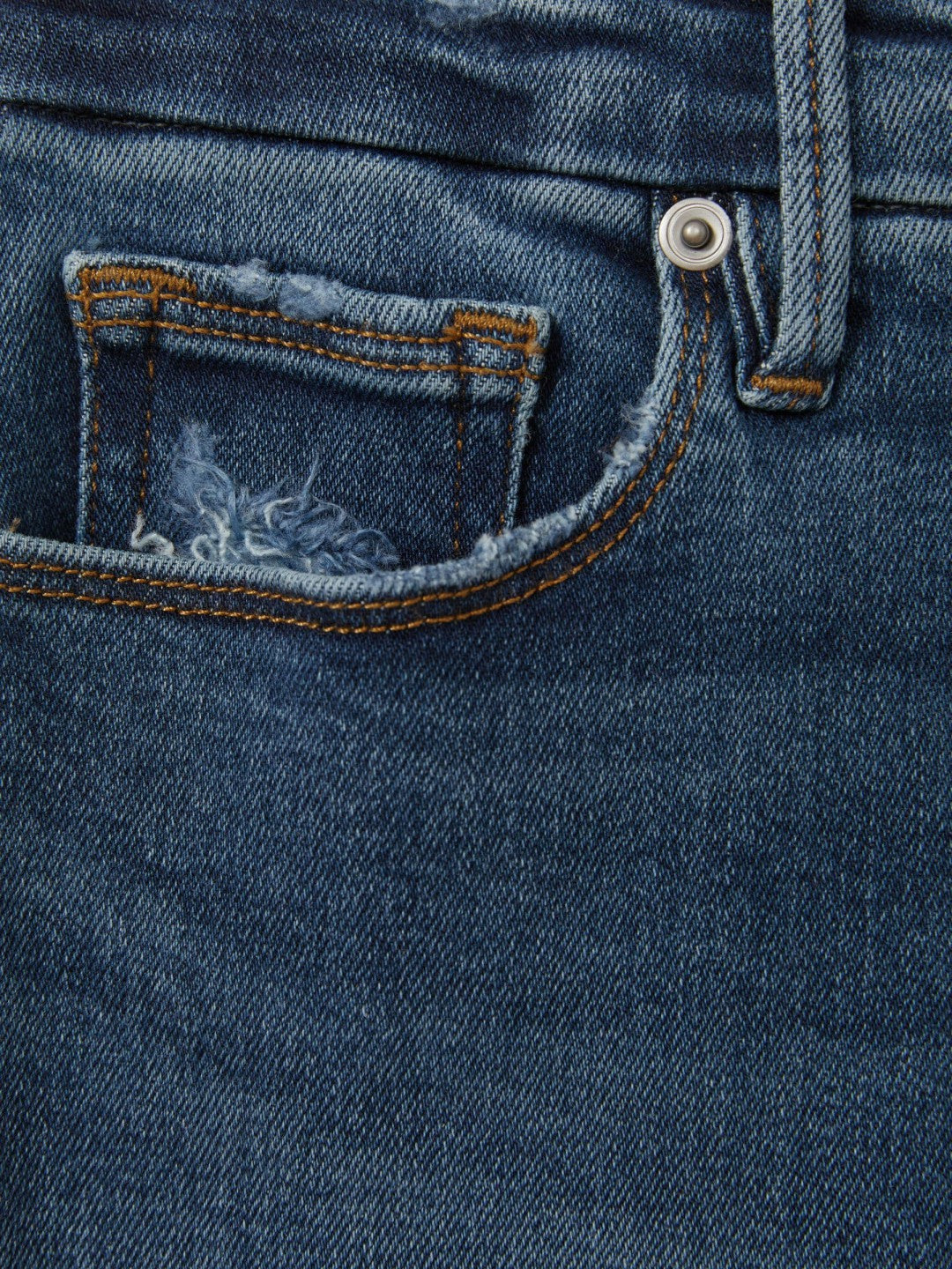 Reiss | Good American Mid Rise Raw Hem Skinny Jeans in Indigo