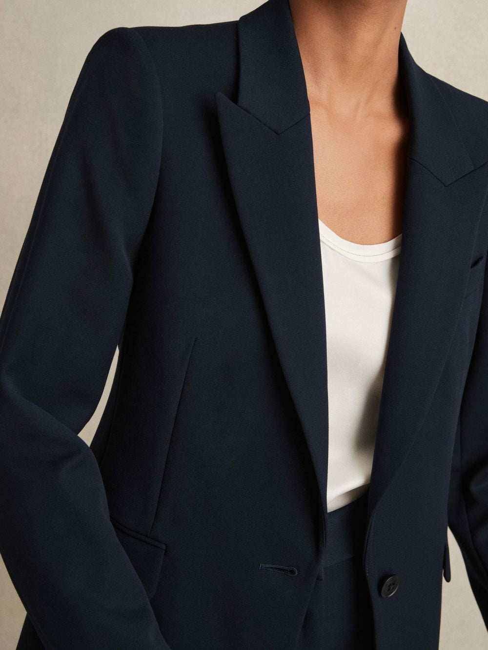 Reiss | Tailored Single Breasted Suit Blazer in Navy