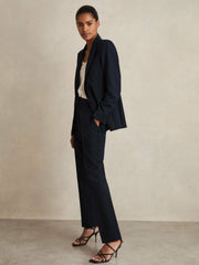 Reiss | Petite Tailored Single Breasted Suit Blazer in Navy