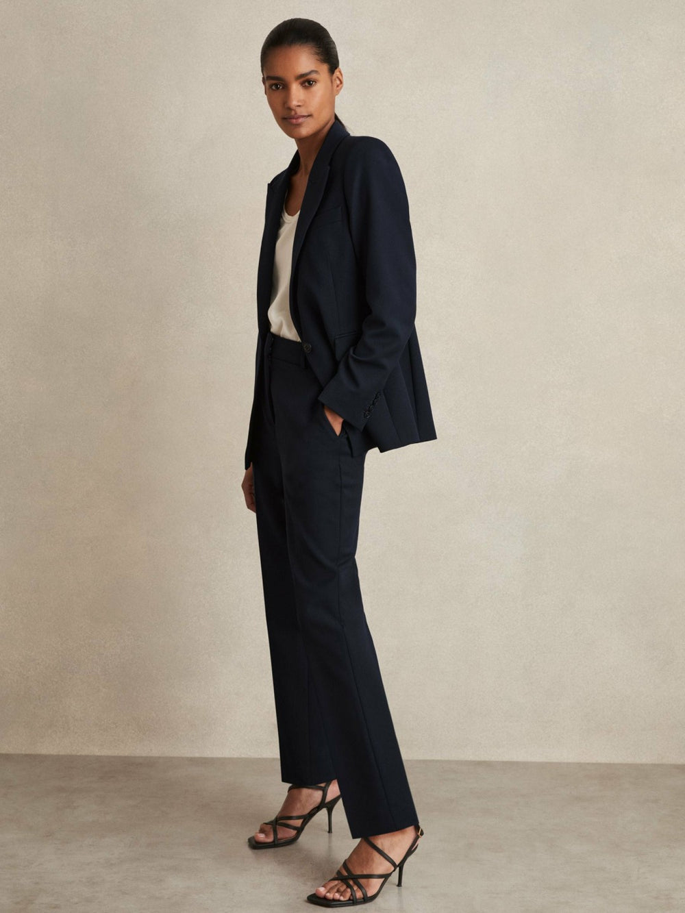 Reiss | Petite Slim Fit Suit Trousers in Navy