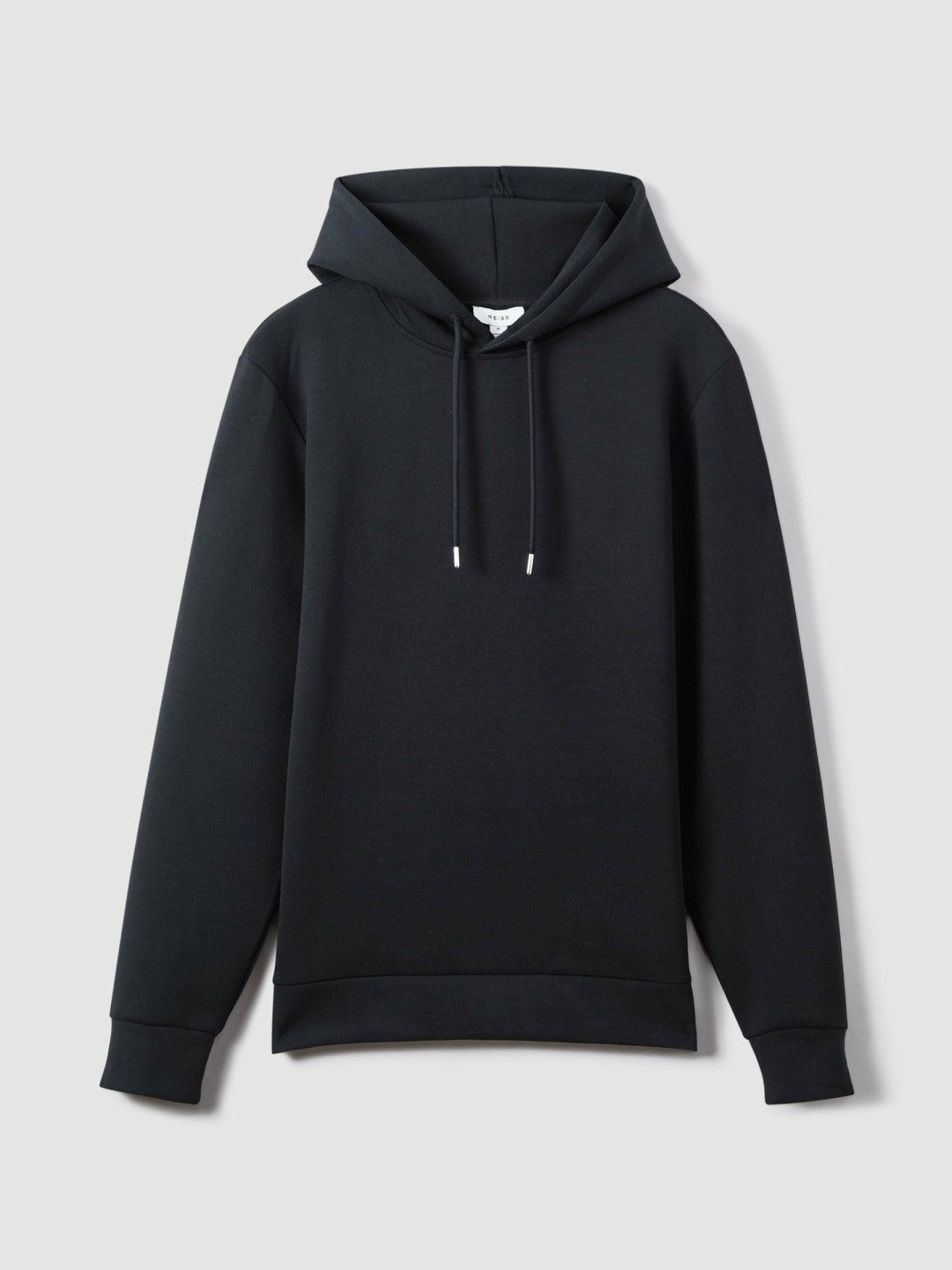 Reiss | Interlock Jersey Drawstring Hoodie in Navy Blue