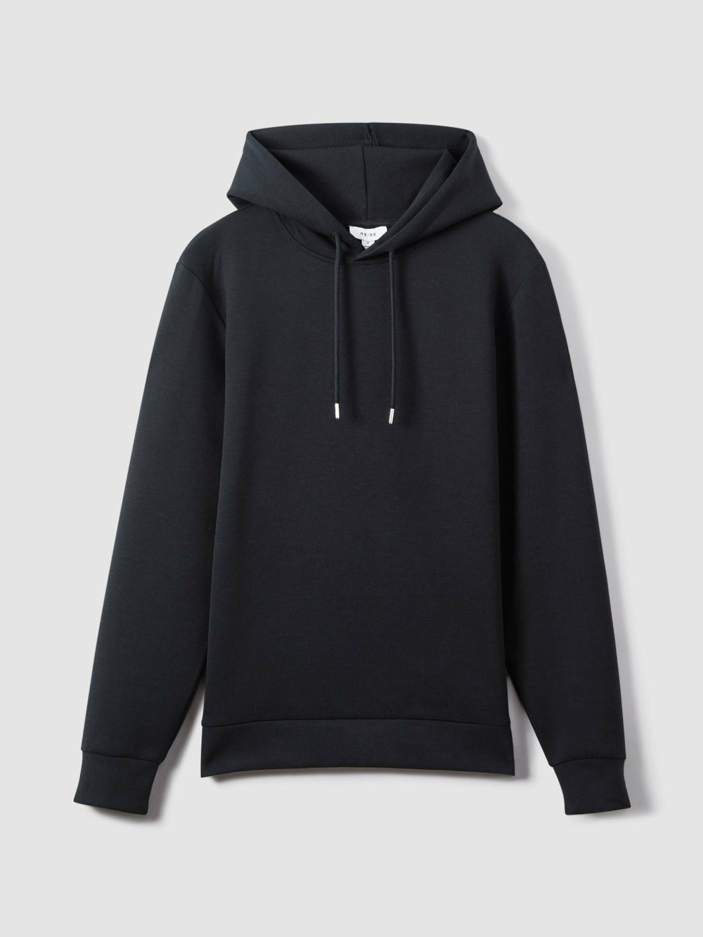 Reiss | Interlock Jersey Drawstring Hoodie in Navy Blue