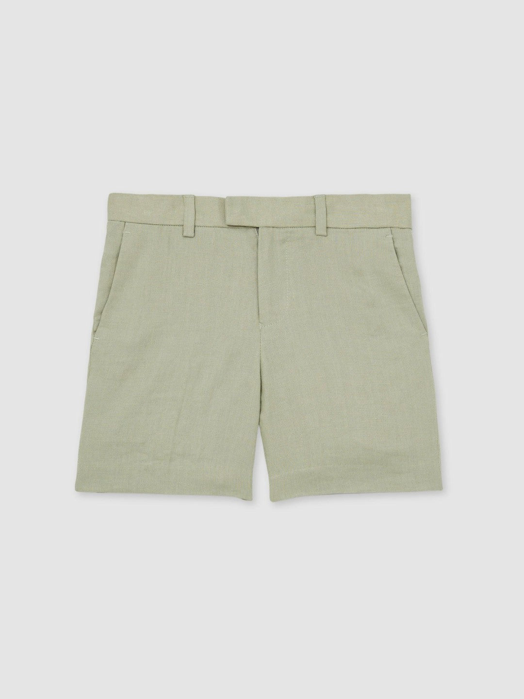 Reiss | 13-14 yrs Slim Fit Linen Adjustable Trousers in Apple