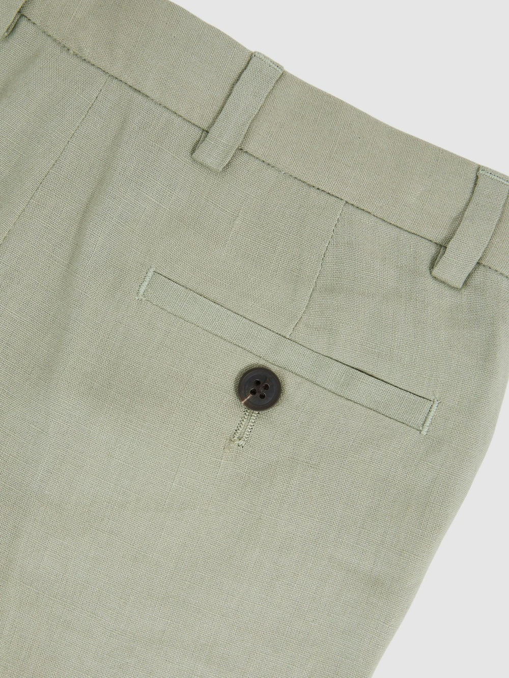 Reiss | 13-14 yrs Slim Fit Linen Adjustable Trousers in Apple