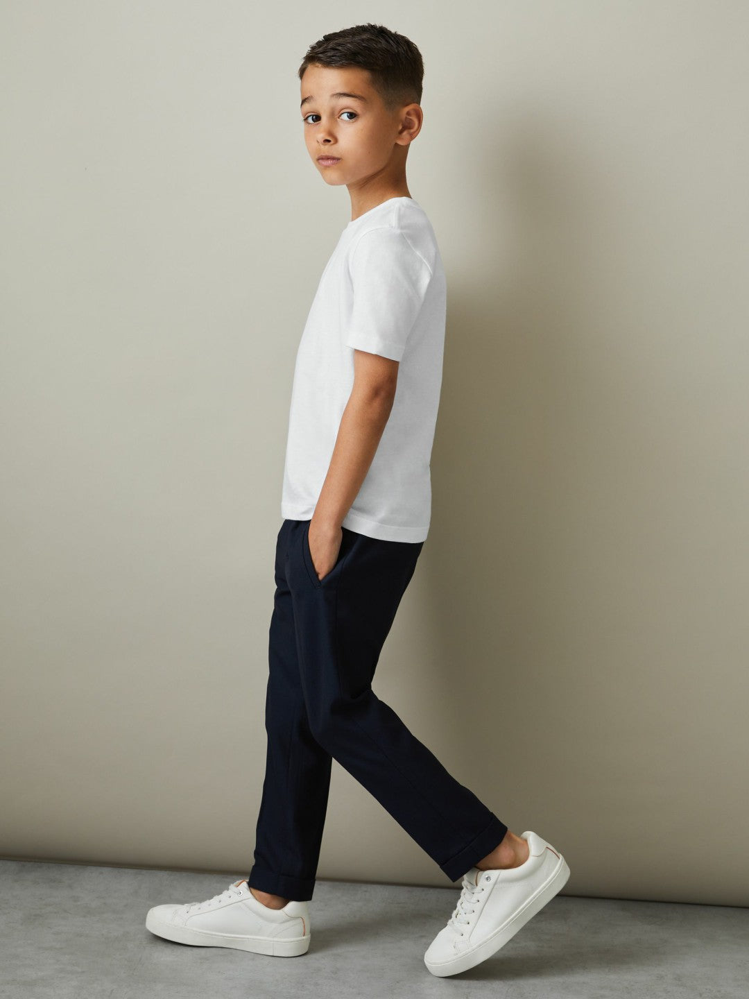 Reiss | 3-9 yrs Three Pack Of Crew Neck T-Shirts in White