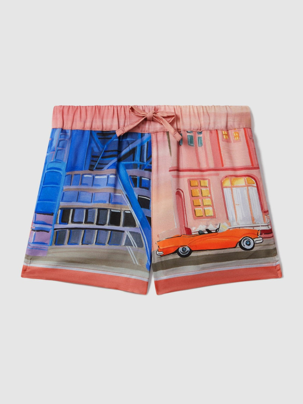 Reiss | Junior McLaren F1 Miami Drawstring Shorts in Pink Multi