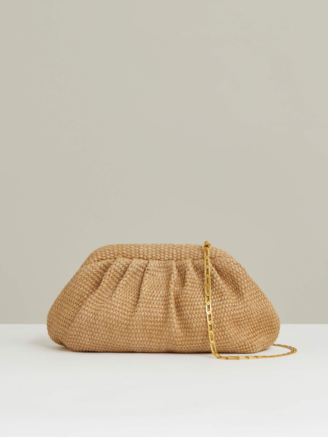 Reiss | Raffia Clutch Bag in Natural