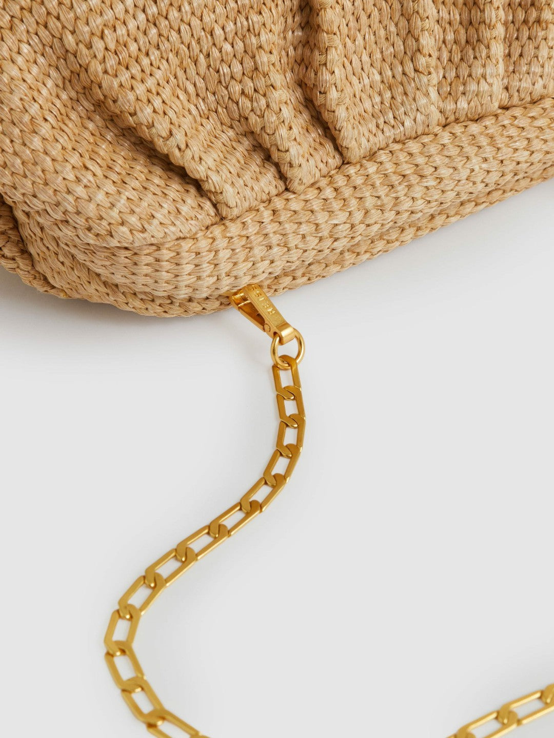 Reiss | Raffia Clutch Bag in Natural