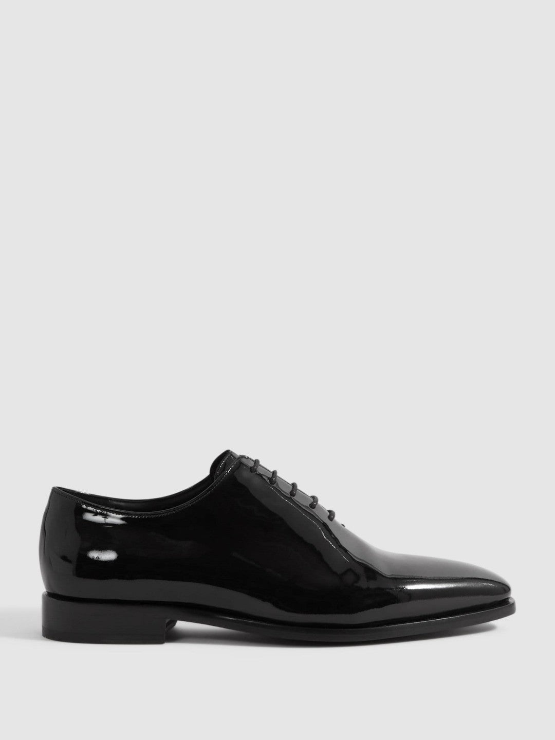 Reiss | Patent Leather Lace-Up Shoes in Black