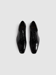Reiss | Patent Leather Lace-Up Shoes in Black