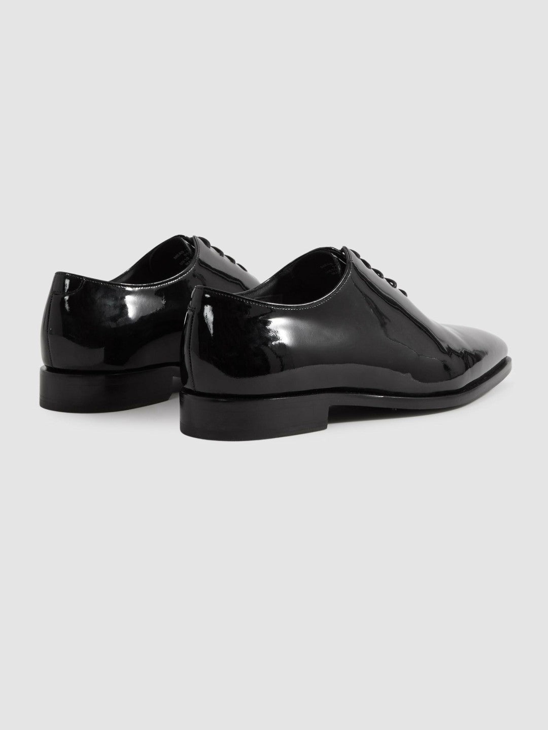 Reiss | Patent Leather Lace-Up Shoes in Black