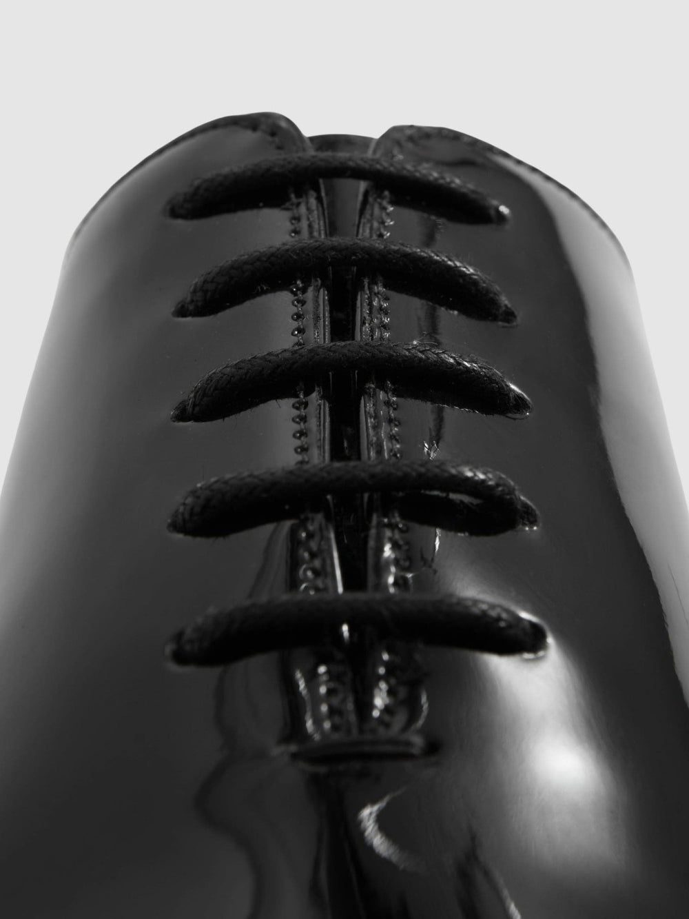 Reiss | Patent Leather Lace-Up Shoes in Black