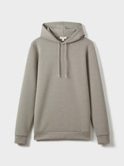 Reiss | Interlock Jersey Drawstring Hoodie in Taupe