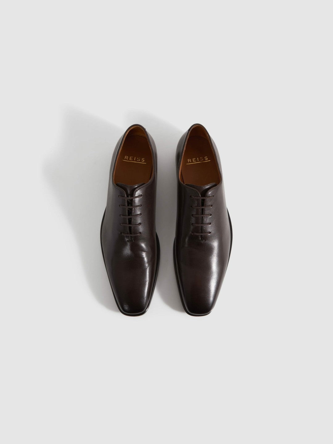 Reiss | Leather Lace-Up Shoes in Dark Brown