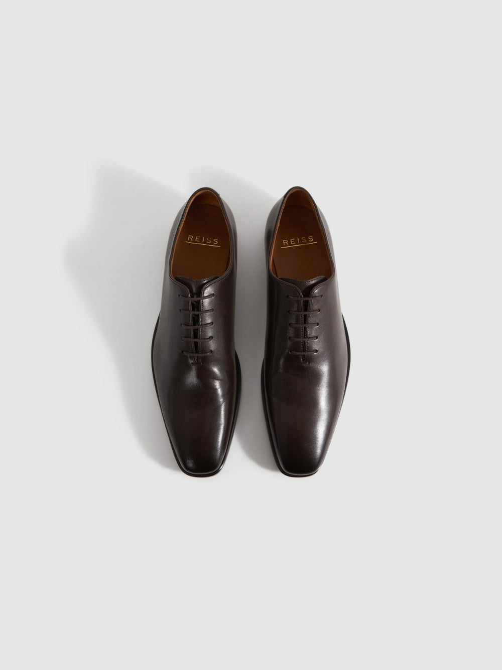 Reiss | Leather Lace-Up Shoes in Dark Brown