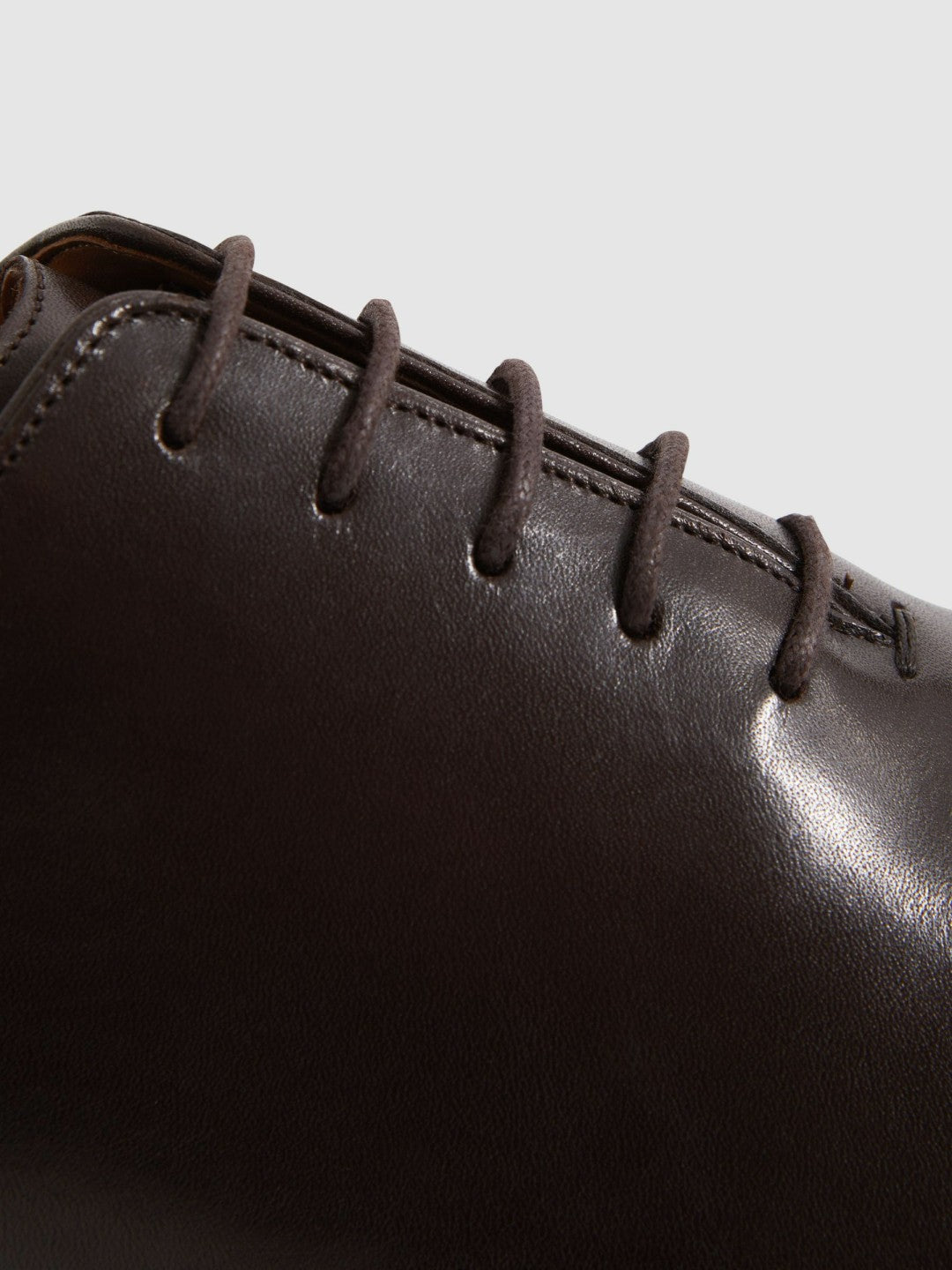 Reiss | Leather Lace-Up Shoes in Dark Brown