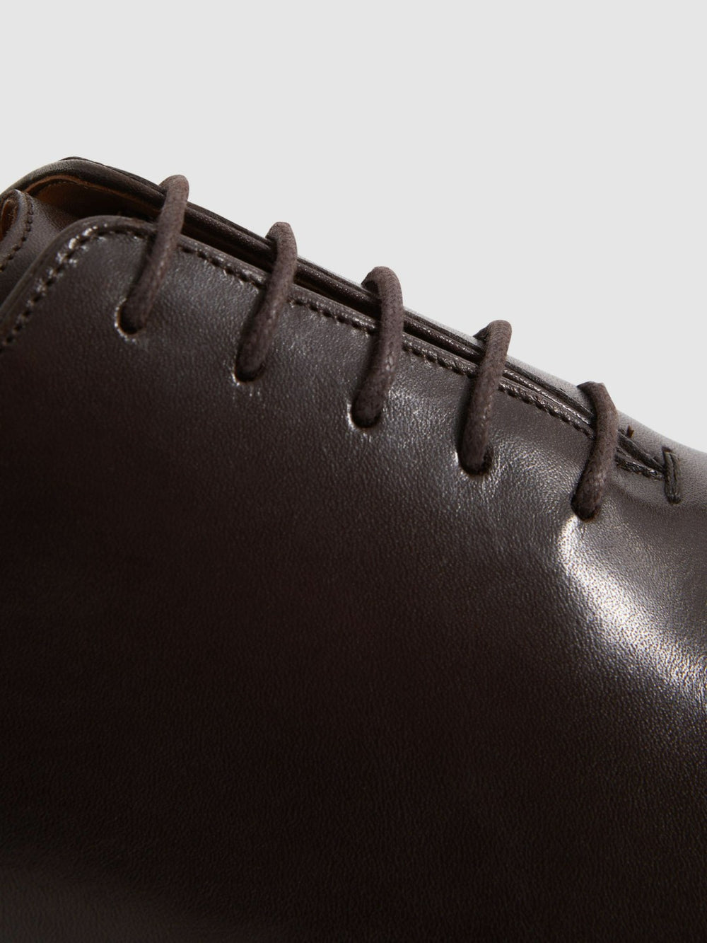Reiss | Leather Lace-Up Shoes in Dark Brown