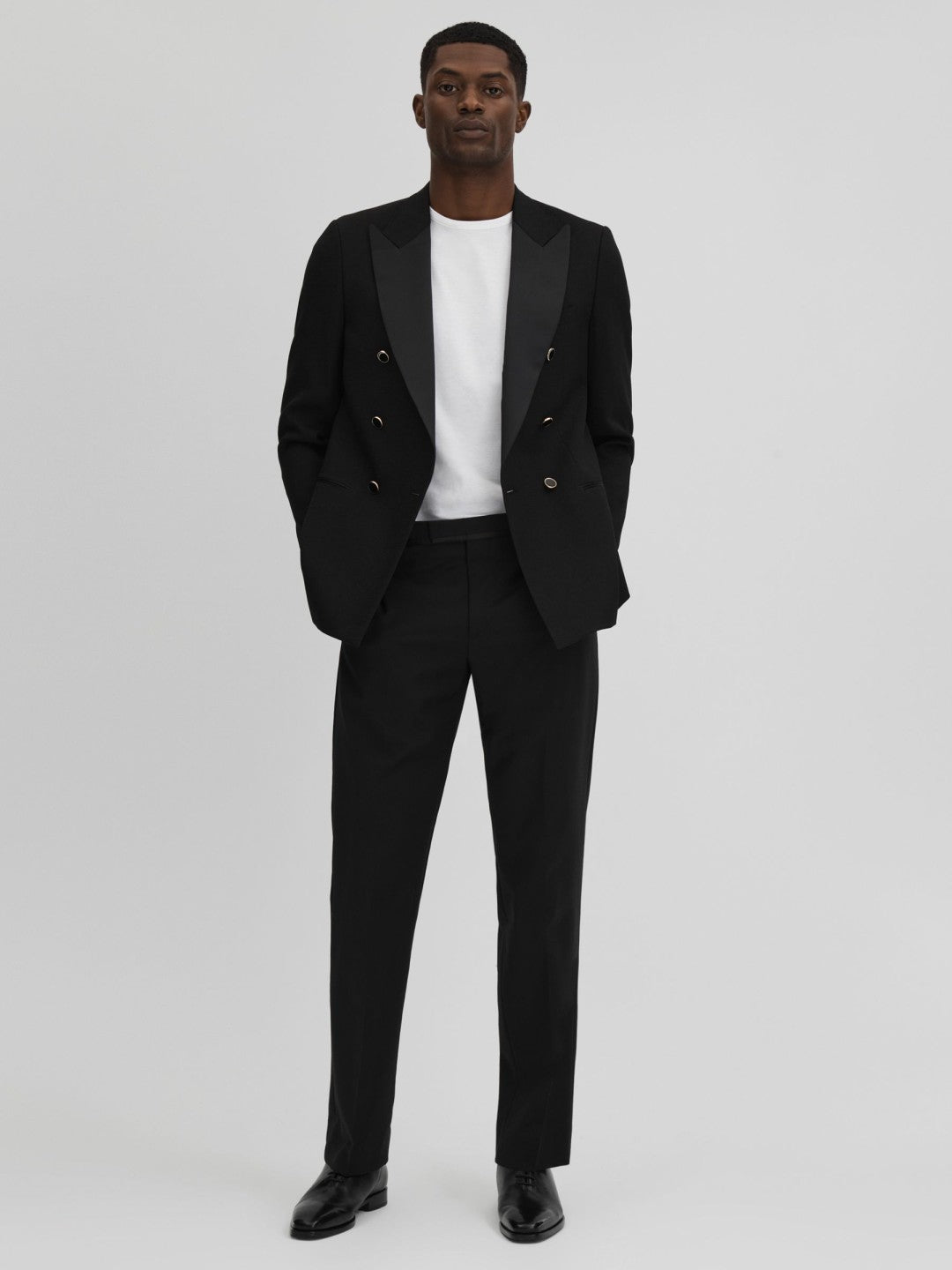 Reiss | Leather Lace-Up Shoes in Black