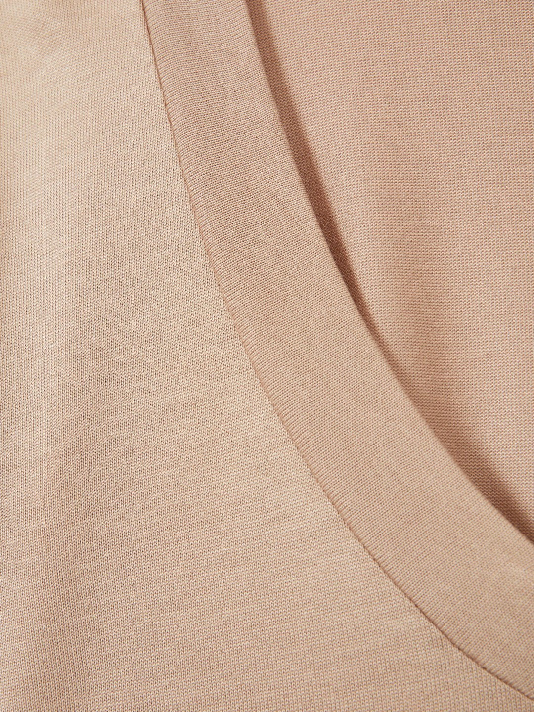 Reiss | Jersey V-Neck Top in Camel