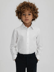 Reiss | 3-9 yrs Slim Fit Cotton Shirt in White