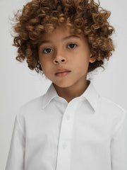 Reiss | 3-9 yrs Slim Fit Cotton Shirt in White