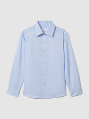 Reiss | 3-9 yrs Slim Fit Cotton Shirt in Soft Blue