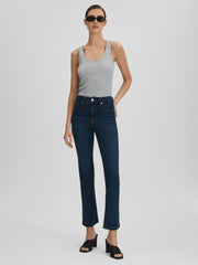Reiss | Good American Slim Fit Cropped Jeans in Blue