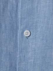 Reiss | 3-9 yrs Striped Linen Cutaway Collar Shirt in Sky Blue