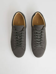 Reiss | Nubuck Leather Low-Top Trainers in Grey