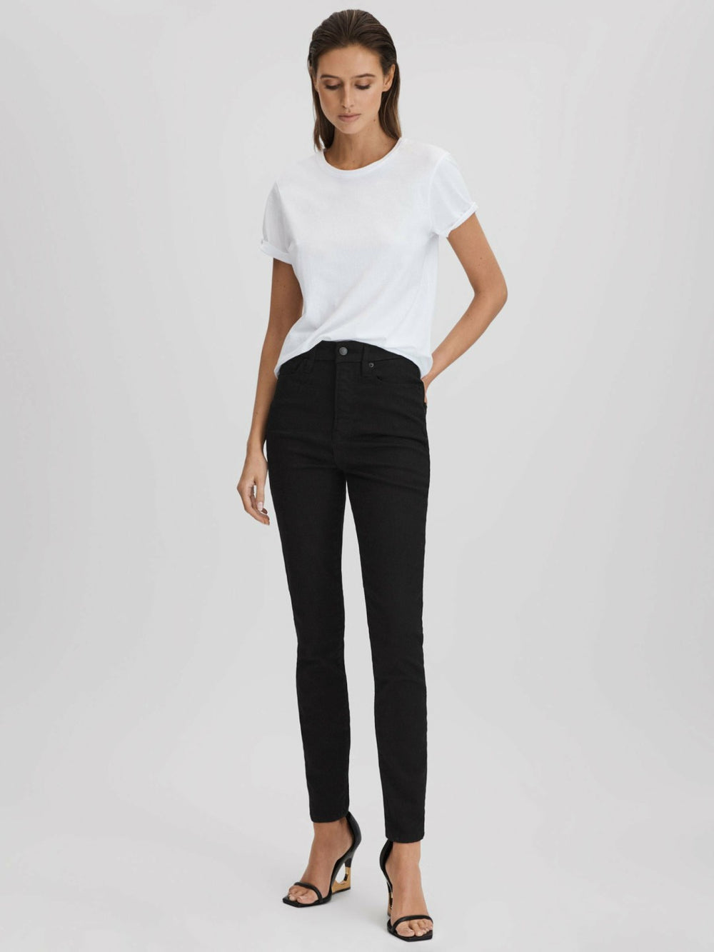 Reiss | Good American Ultra High Skinny Jeans in Black