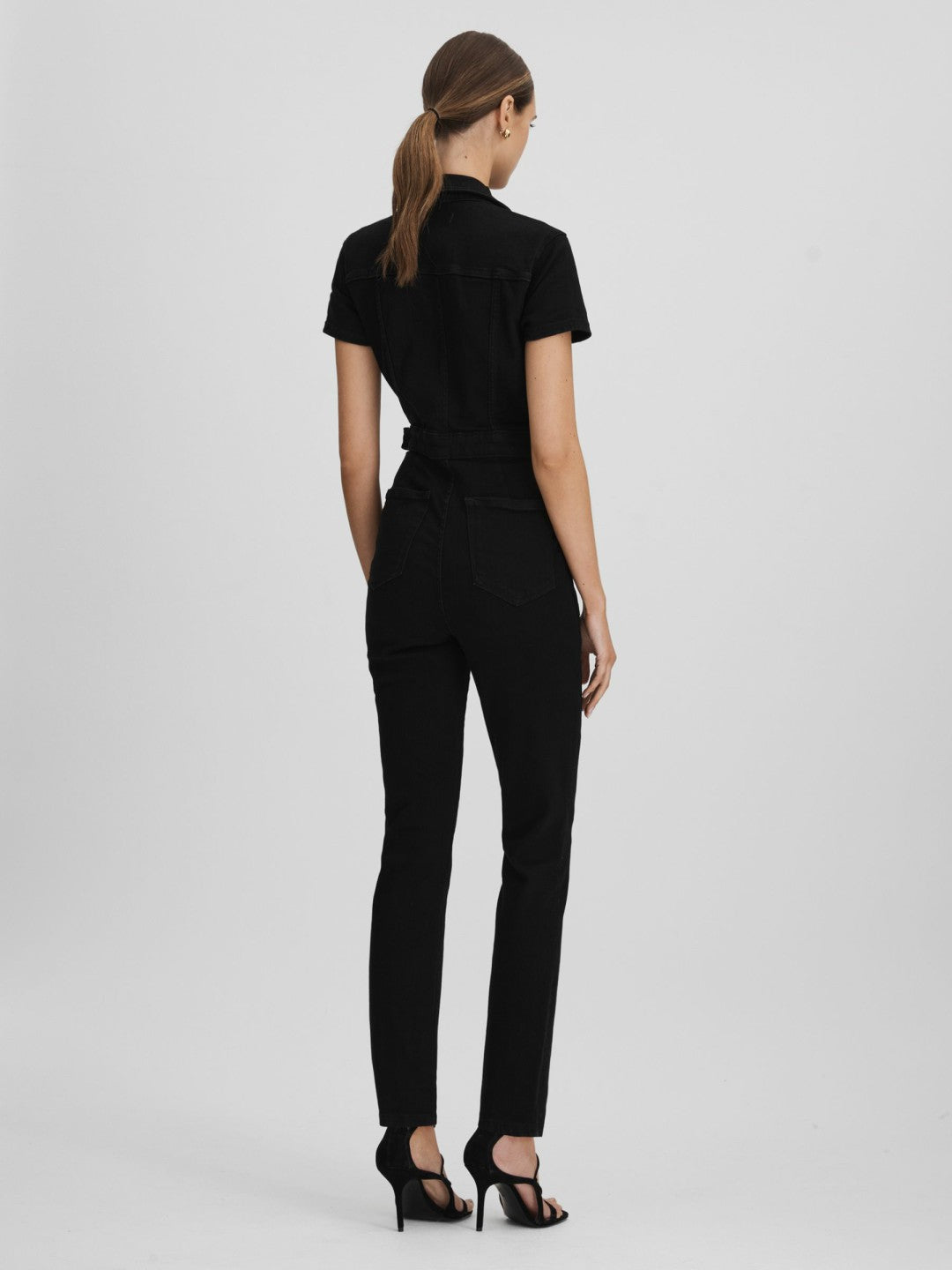 Reiss | Good American Denim Jumpsuit in Black