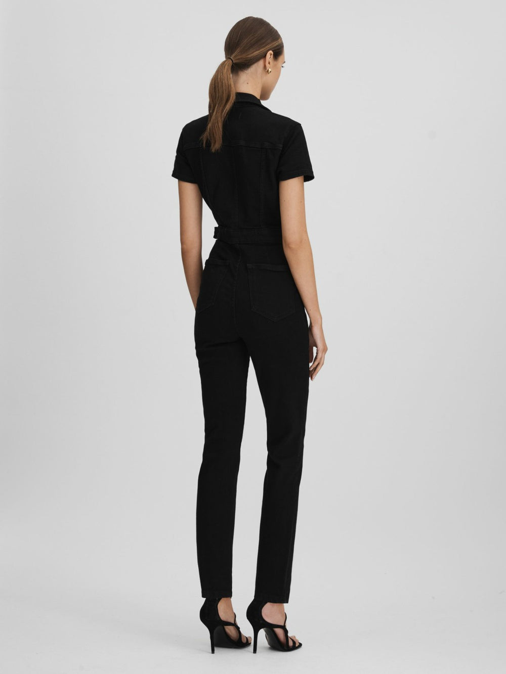 Reiss | Good American Denim Jumpsuit in Black