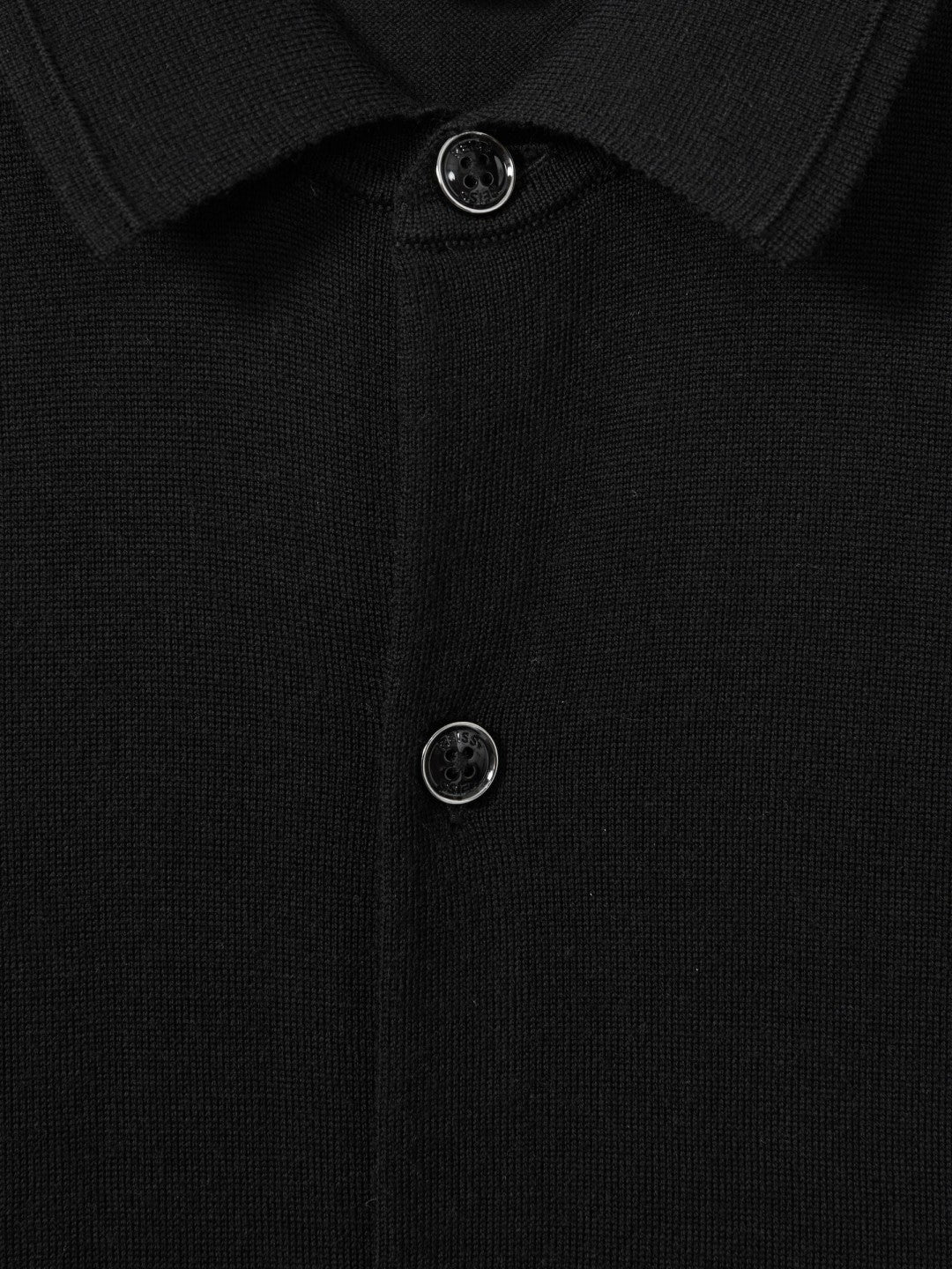 Reiss | Merino Wool Button-Through Cardigan in Black