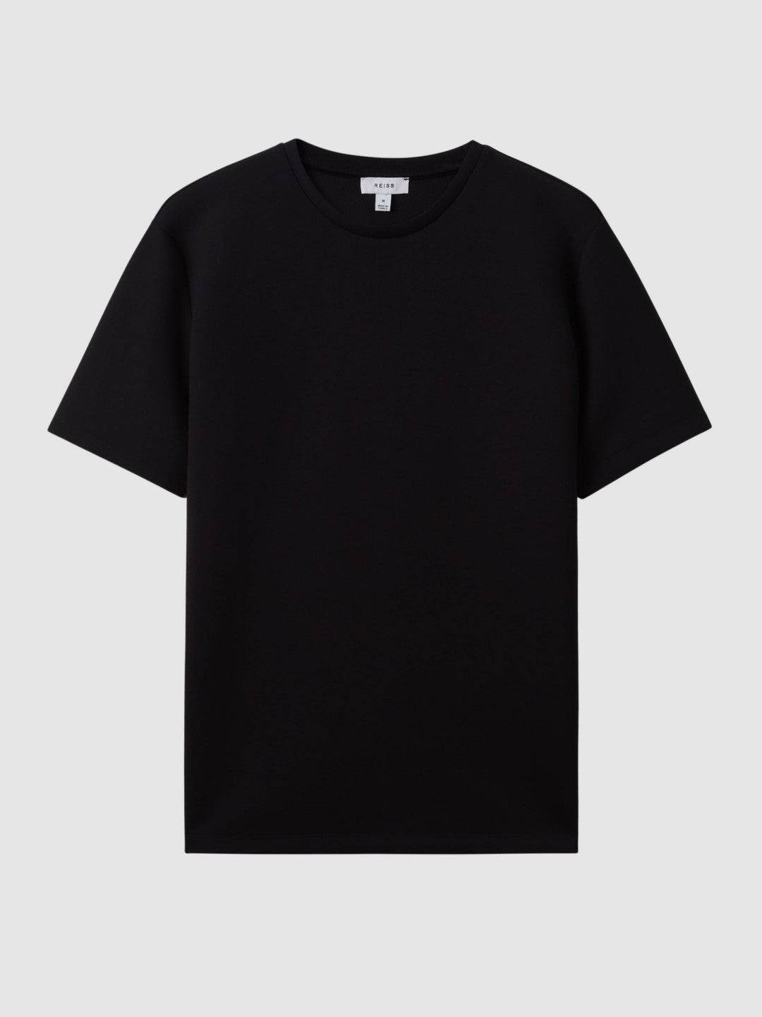 Reiss | Interlock Jersey Crew Neck T-Shirt in Black