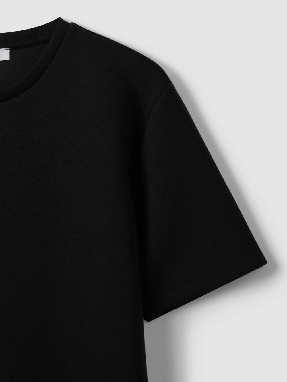 Reiss | Interlock Jersey Crew Neck T-Shirt in Black