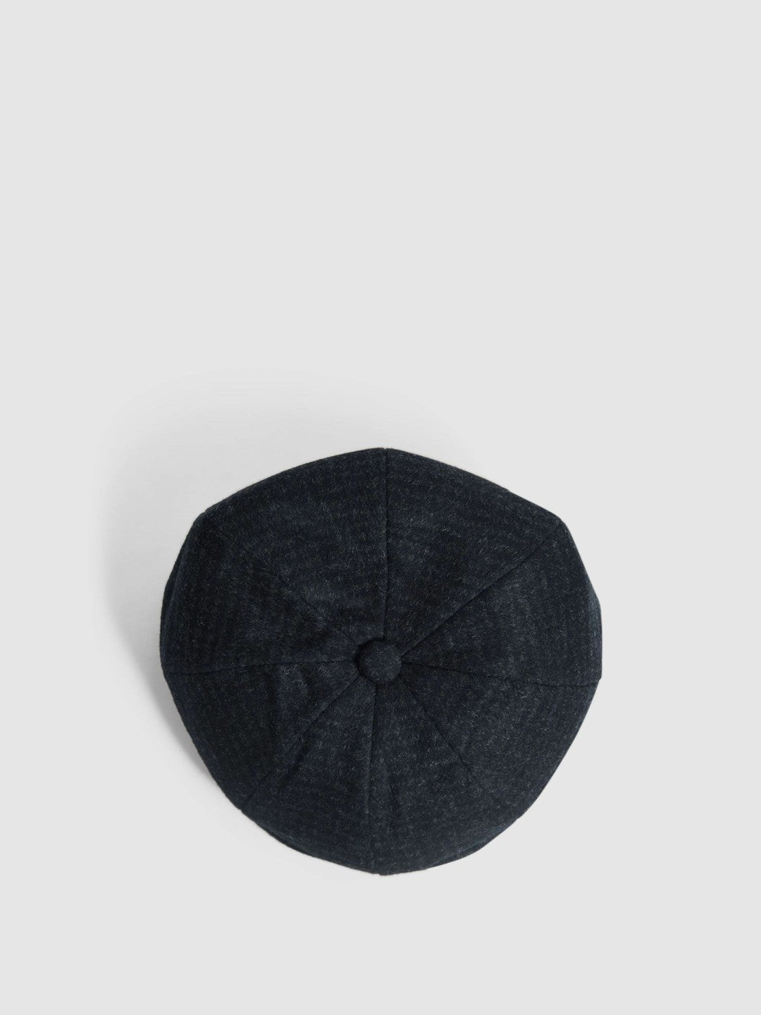 Reiss | Wool Blend Baker Boy Cap in Navy