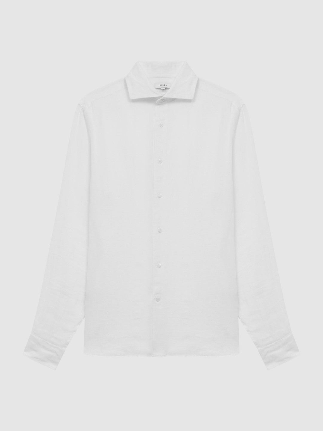 Reiss | Linen Button-Through Shirt in White