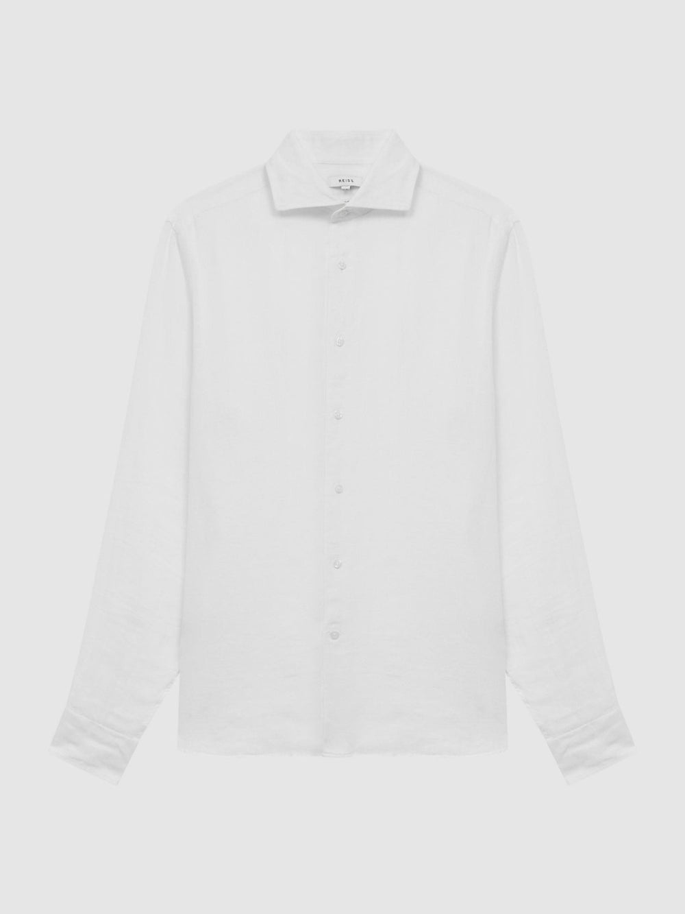 Reiss | Linen Button-Through Shirt in White